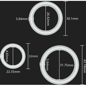 Blue Rabbit Glow-in-the-Dark Penis Ring Set, 3 Sizes
