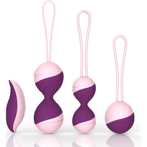 Blue Rabbit Vibrating Kegel Ball Set, 3 pcs with USB Charging and Remote Control