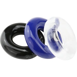 Blue Rabbit Penis Ring Set, 3 pcs