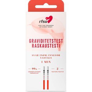 RFSU Raskaustesti 2 kpl Liuska Uusi design