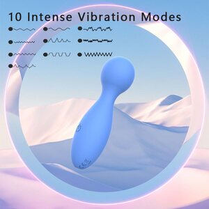 Blue Rabbit Grenade Wand Vibrator with 10 Frequencies