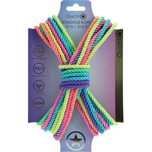 Ouch! Bondage Rope 10 m – Multicolored
