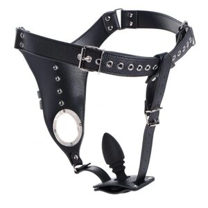 XR Chastity harness for men + Silicone anal plug