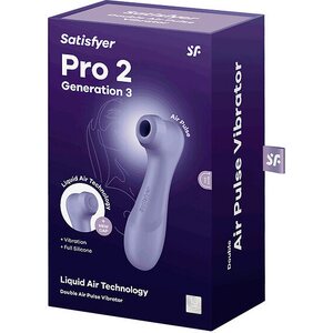 Satisfyer Pro 2 Generation 3 Liquid Air Vibrating Clitoral Stimulator – Purple