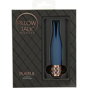 PILLOW TALK SECRETS PLAYFUL Clitoral Stimulator with Bunny Ears – Blue