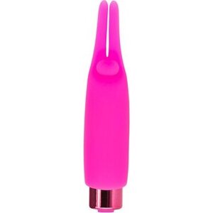 POWERBULLET TEASING TONGUE 2.5" ladattava minivibra 2-in-1 - Pinkki