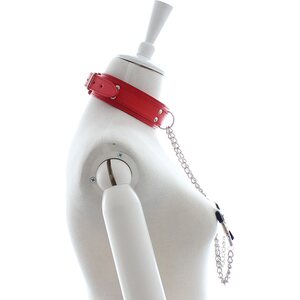 Blue Rabbit Collar with Nipple Clamps