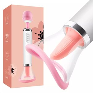 Blue Rabbit Licking Vibrator with 12 Modes, USB Rechargeable