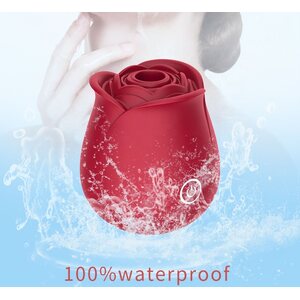 Blue Rabbit Rose Vibrator with Suction