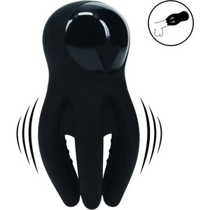 Levelz Digital Vibrating Silicone Penis Head Stimulator with Tentacles